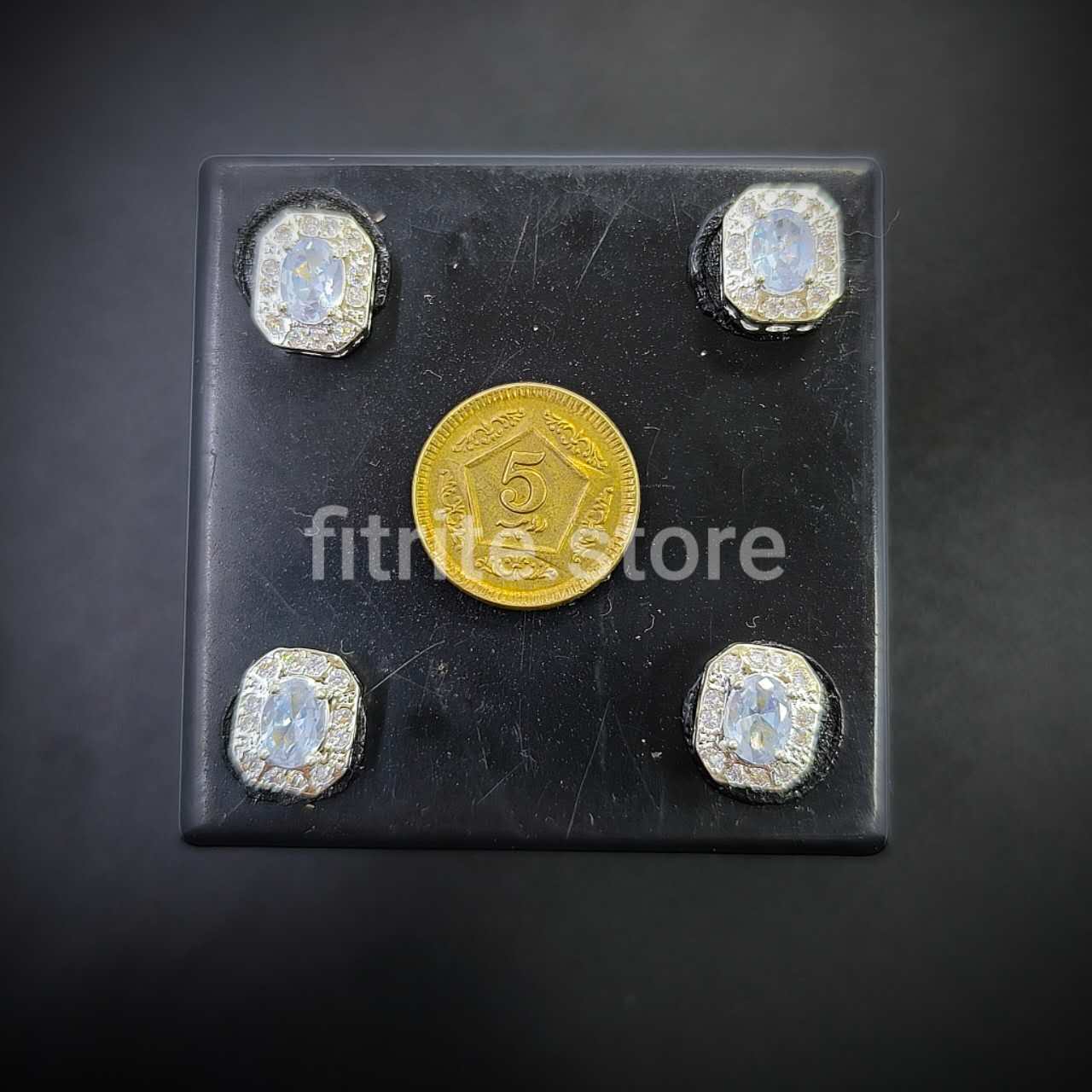 Metal Crystal Button - B22