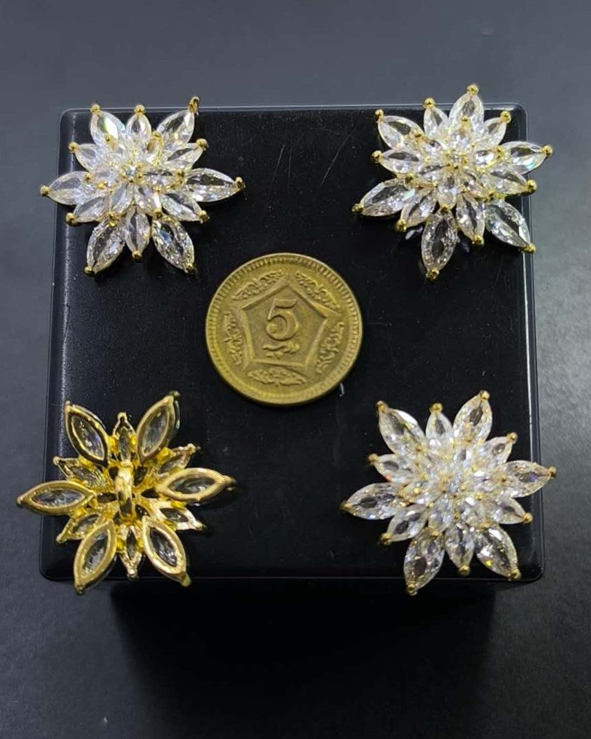 Metal Crystal Button - B04
