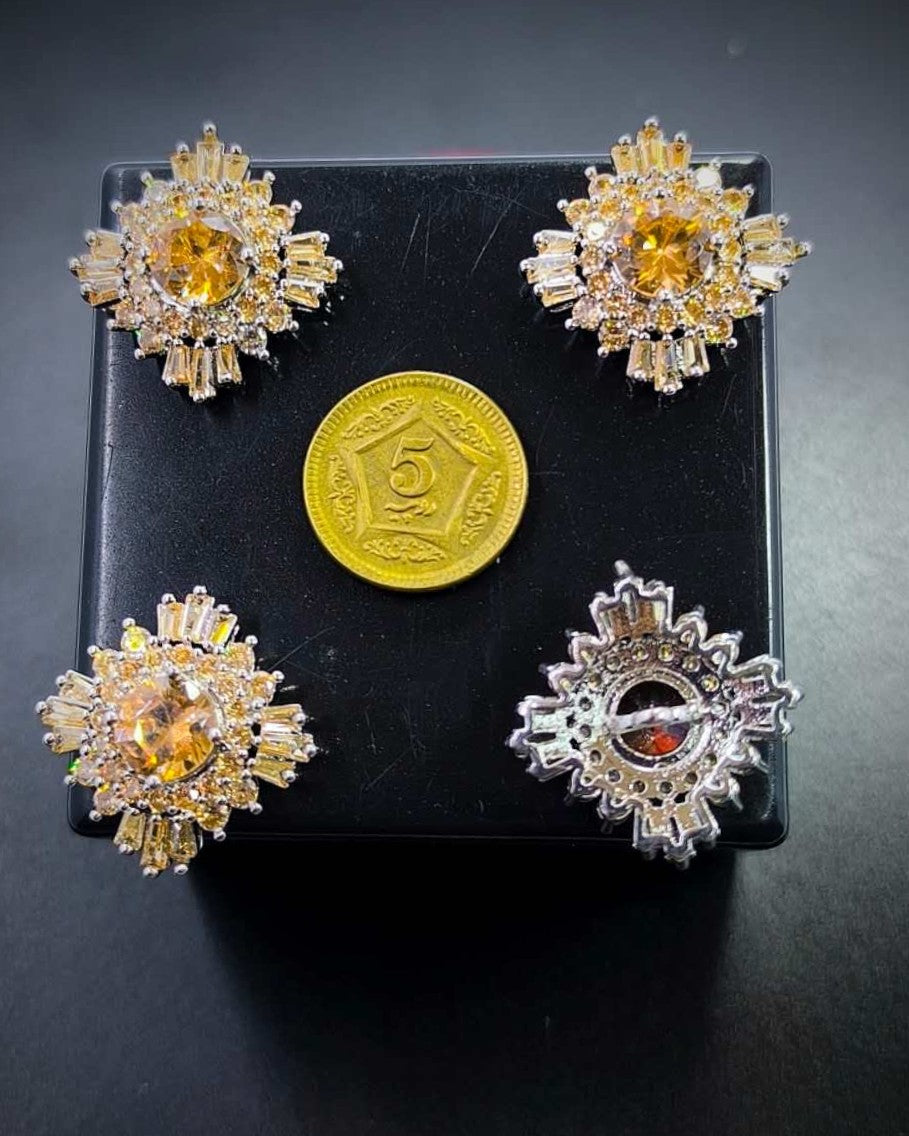 Metal Crystal Button - B05