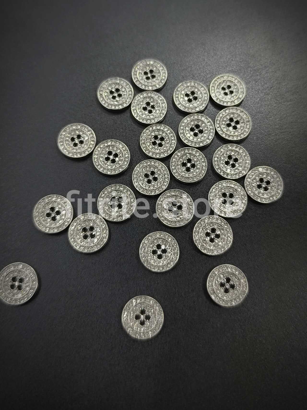 Glossy Metal 4-Hole Buttons – B35