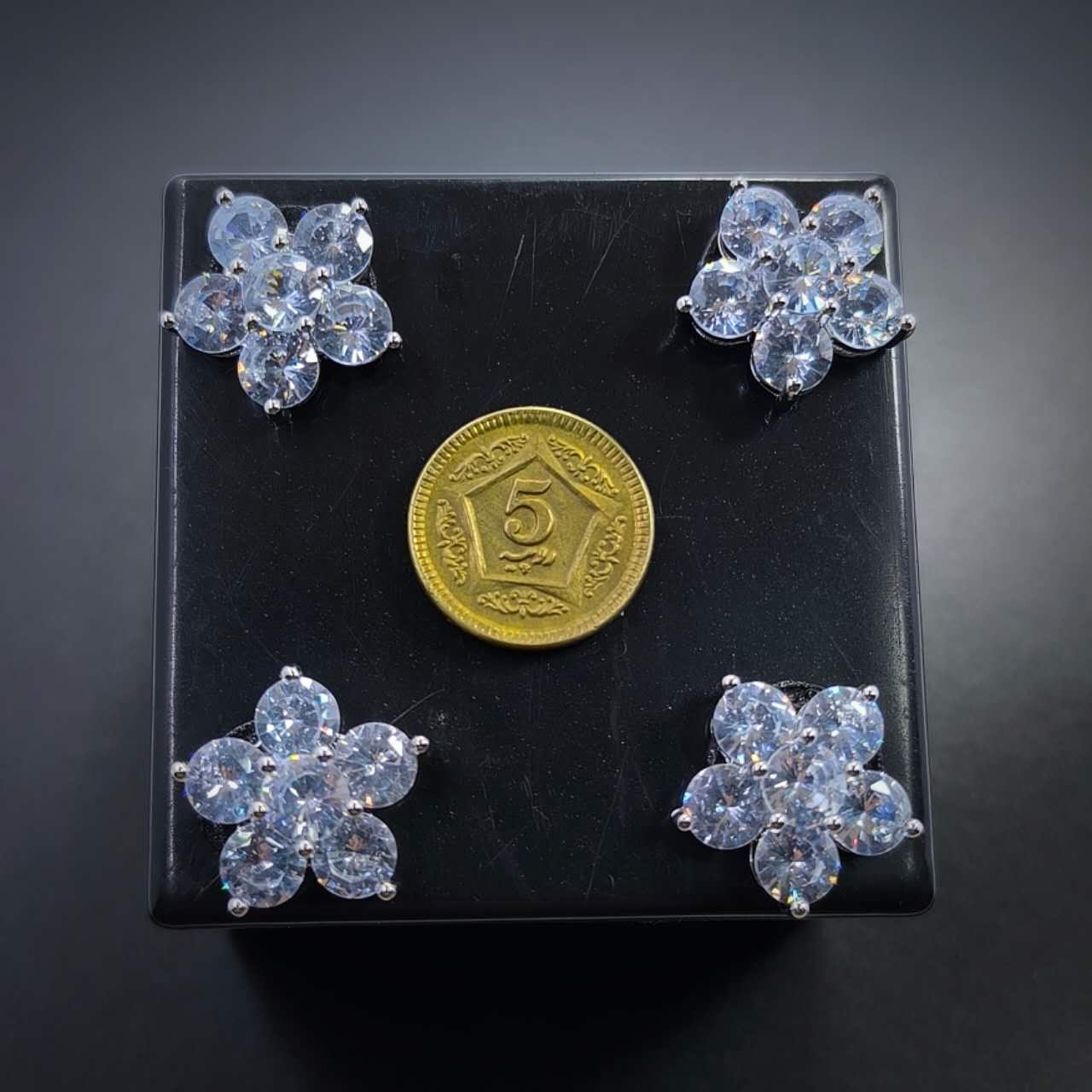 Metal Crystal Button - B07