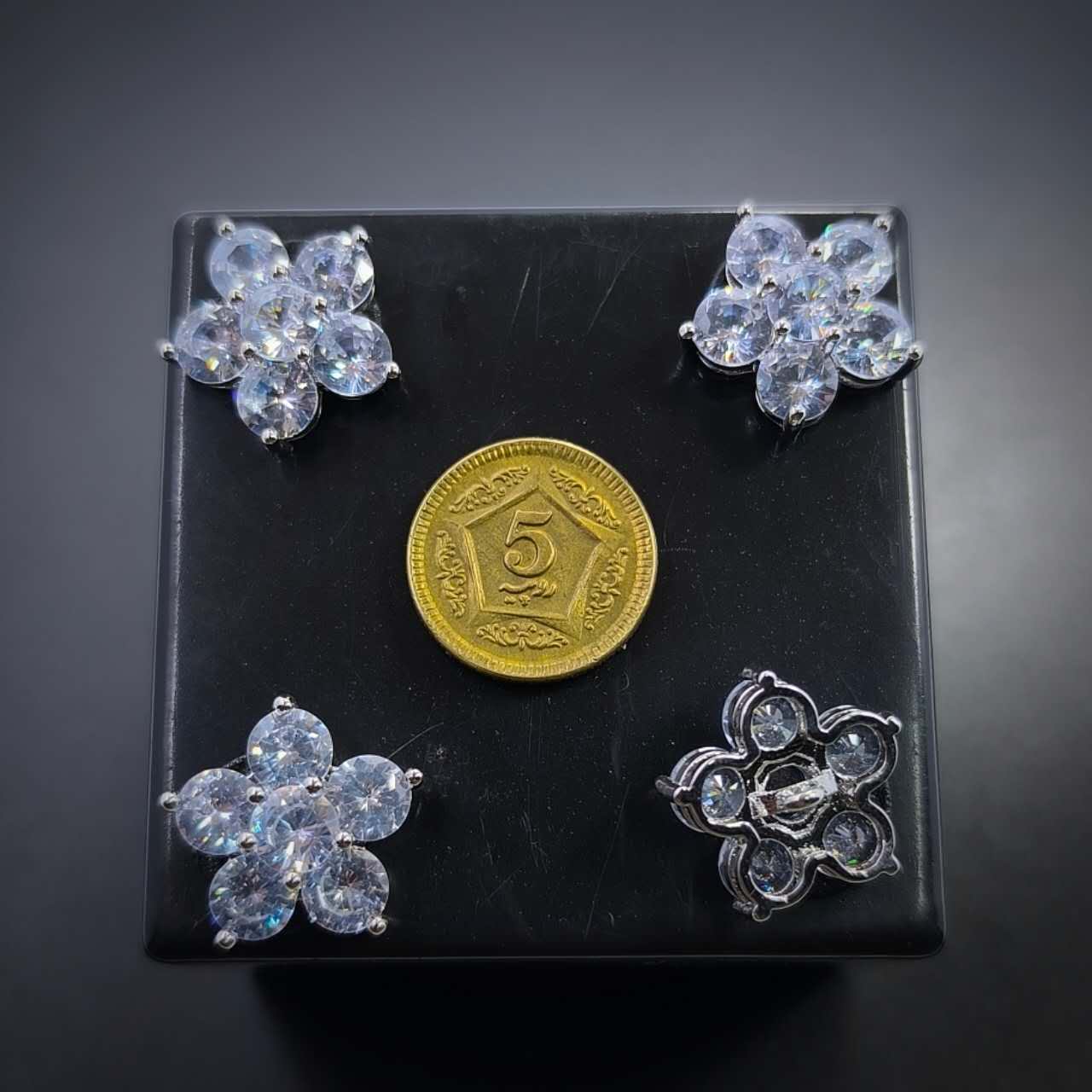 Metal Crystal Button - B07