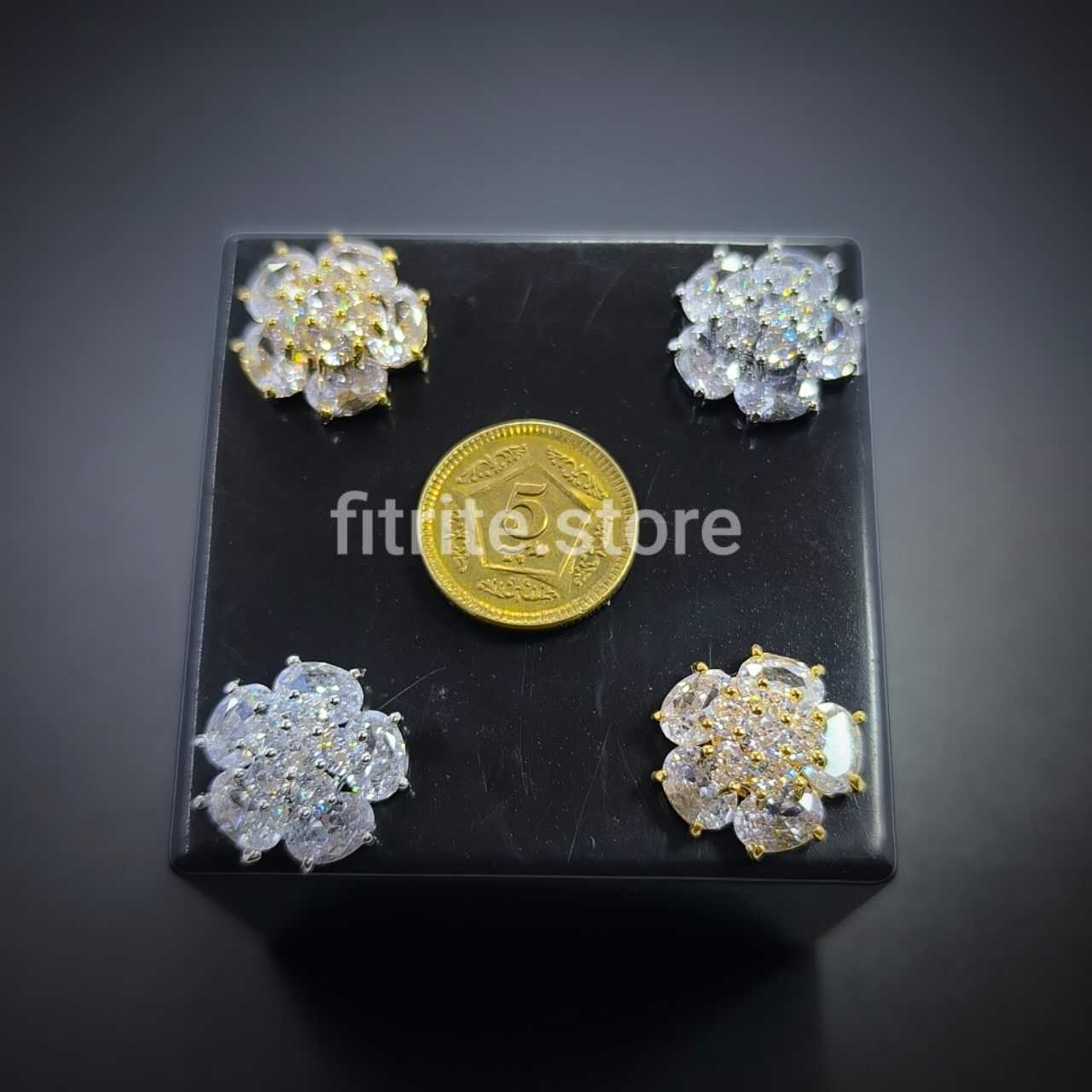 Metal Crystal Button - B11