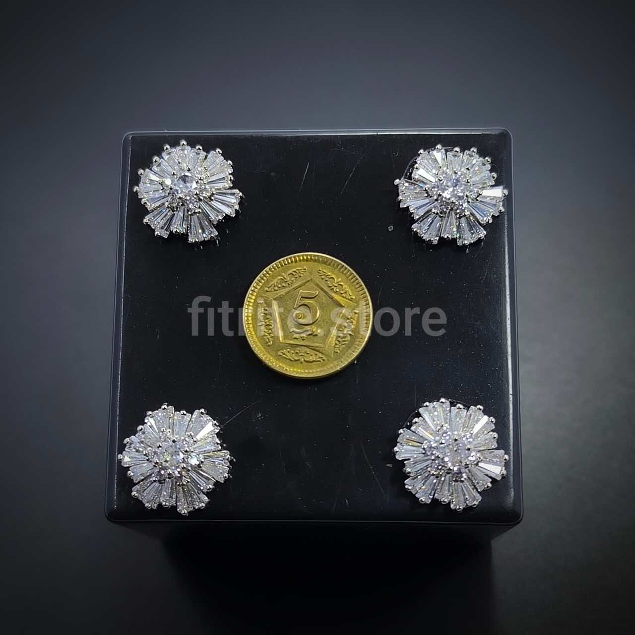 Metal Crystal Button - B12