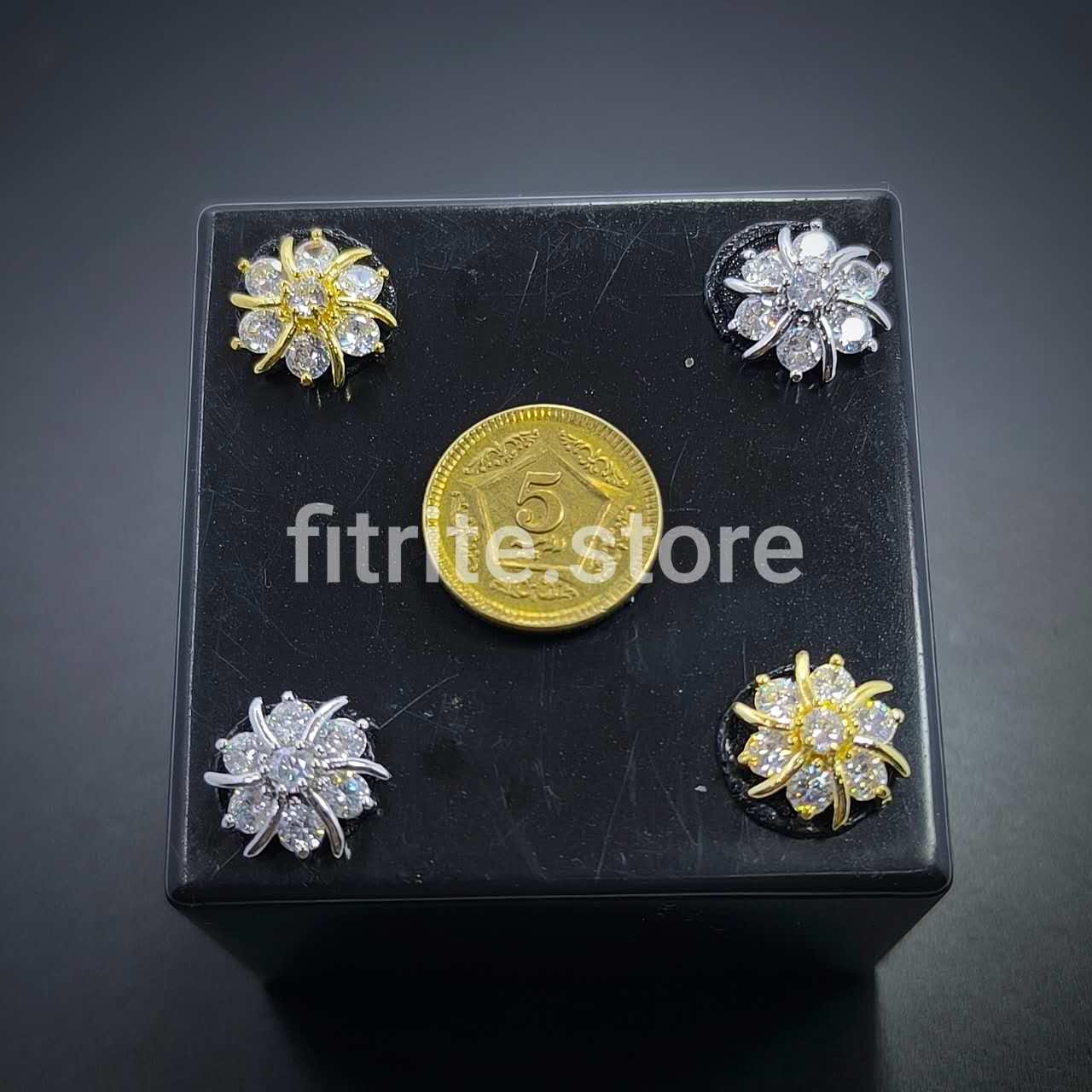 Metal Crystal Button - B13