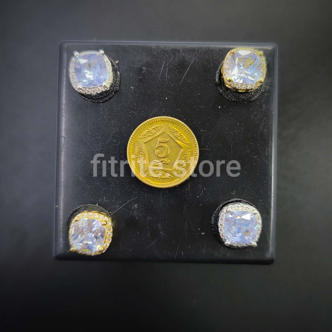 Metal Crystal Button - B21